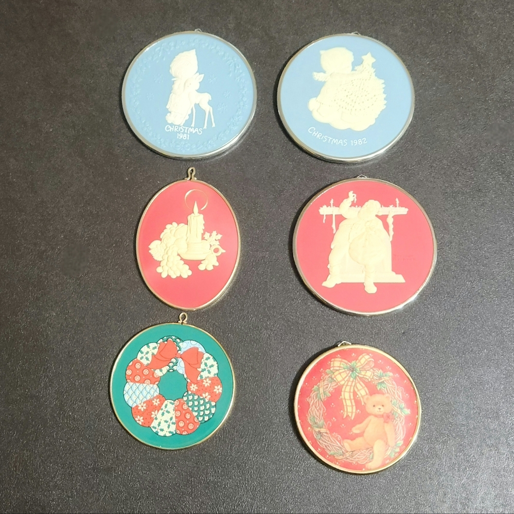 Set if 6 Hallmark dated ornaments